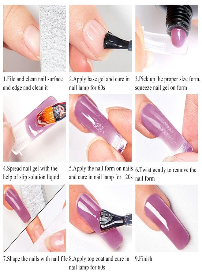 MEET ACROSS Poly Nail Gel 10Pcs Nail Extension Gel Set and Nail Extension Starter Kit for Beginners Nail Art DIY Home Gifts for Women (SET-7, 10pcs) - Image 4